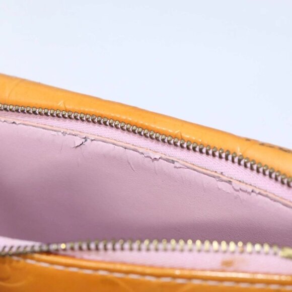 LOUIS VUITTON Monogram Vernis Motto Pouch Marshmallow Pink M91312 LV Auth 84288 - Picture 9 of 15